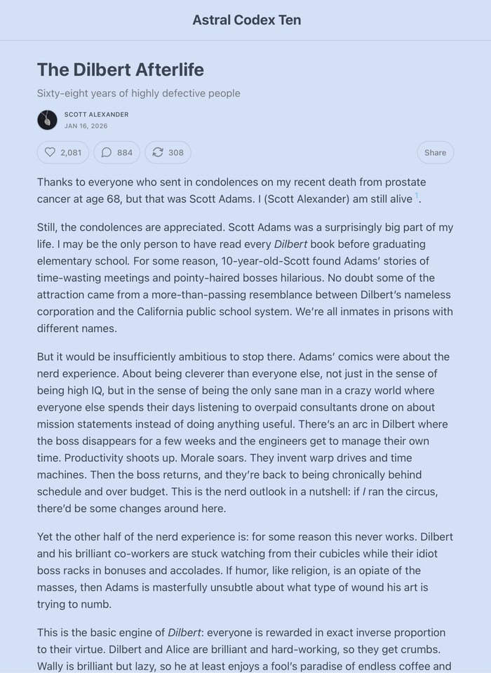 Screenshot of The Dilbert Afterlife on astralcodexten.com